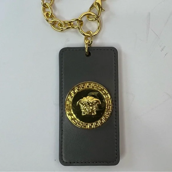 Gray & Gold Versace Luggage Tag Never Used - Picture 9 of 12
